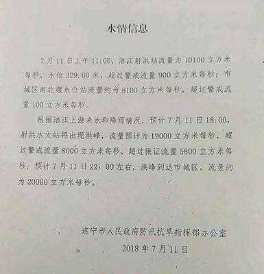 涪江特大洪水來襲 關(guān)注遂寧段汛情，更需重視污水處理與再生利用